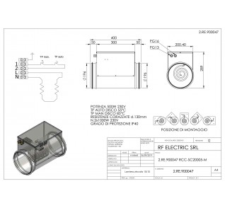 RESISTENZA 500W 230V d.200mm CORAZZATA SU CANALE CIRCOLARE