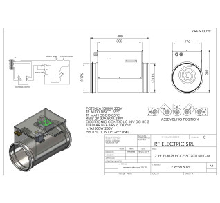 RESISTENZA 1.5KW 230V d.200mm CORAZZATA SU CANALE CIRCOLARE